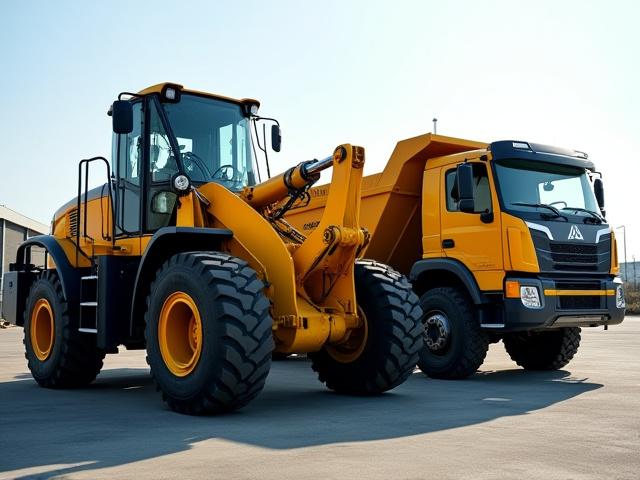 Wheel loaders and dump trucks