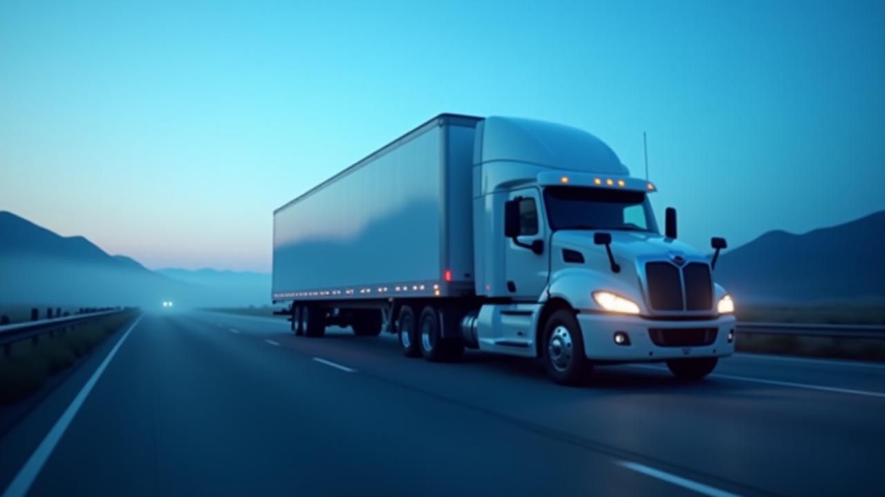 Professional T&T Trucking dry van trailer on a pristine highway